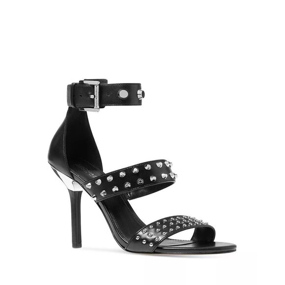 MICHAEL KORS Women's Amal Ankle Strap Studded Sandals - Picture 1 of 8